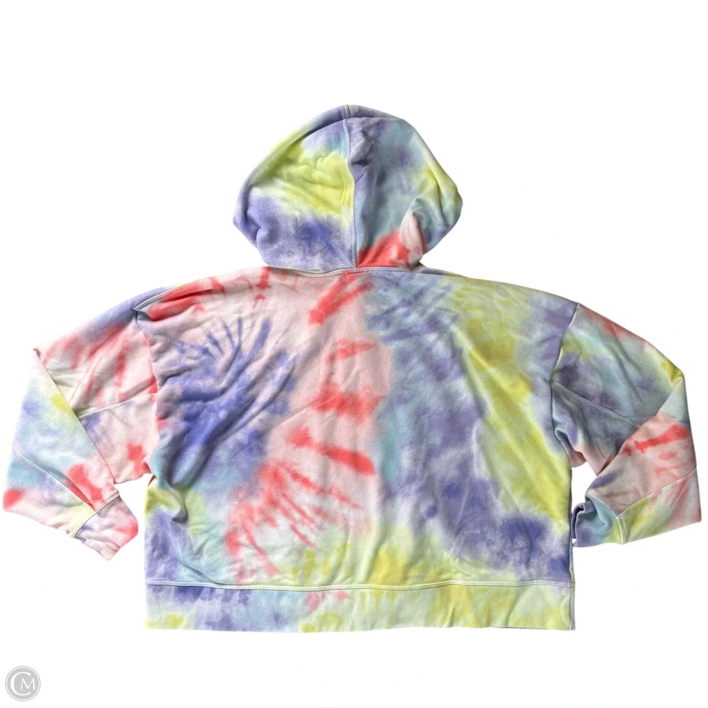 Athletic Sweatshirt Hoodie By Nike Apparel In Tie Dye Print, Size: L