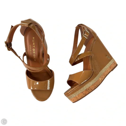 Sandals Heels Wedge By Kurt Geiger London In Brown, Size: 5.5