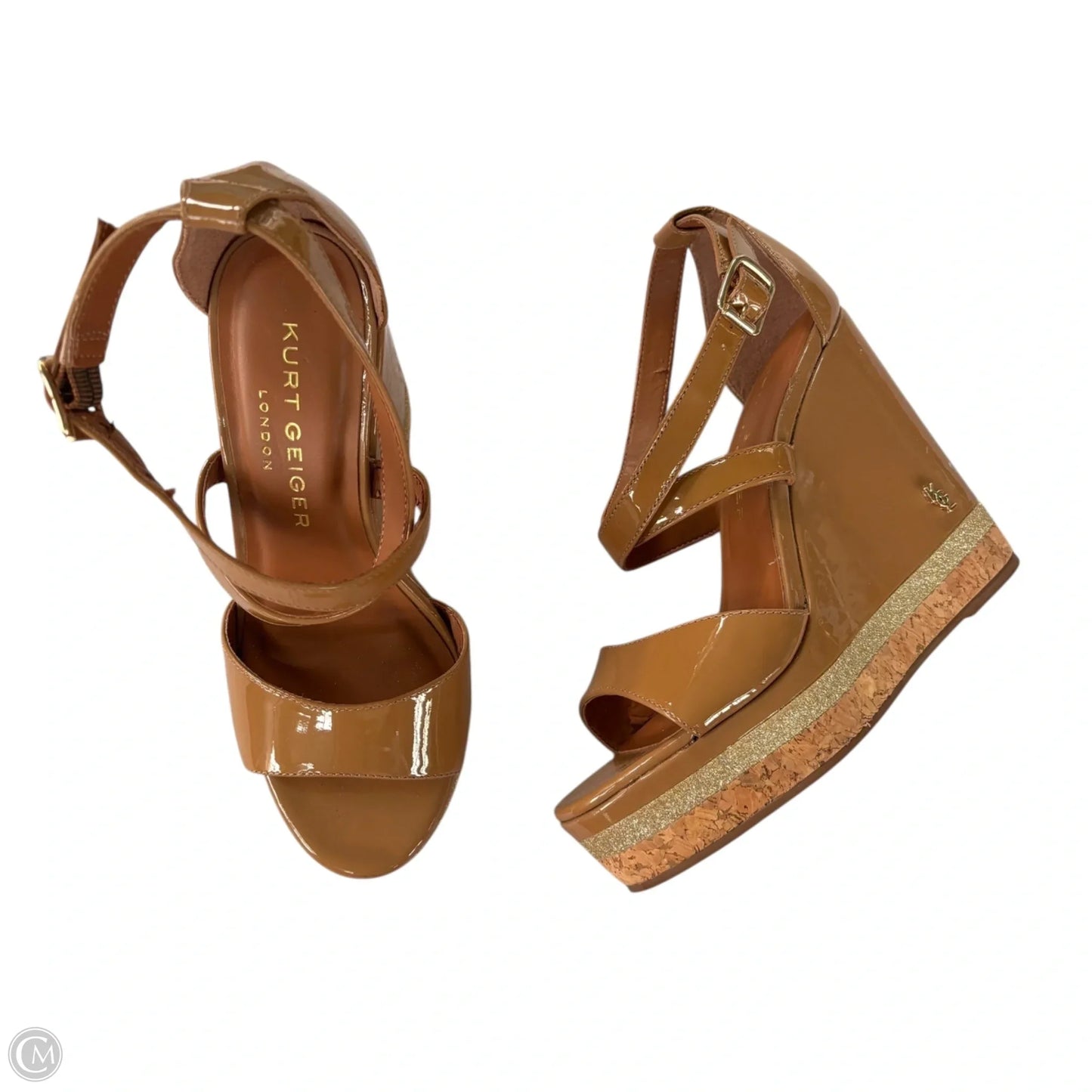 Sandals Heels Wedge By Kurt Geiger London In Brown, Size: 5.5