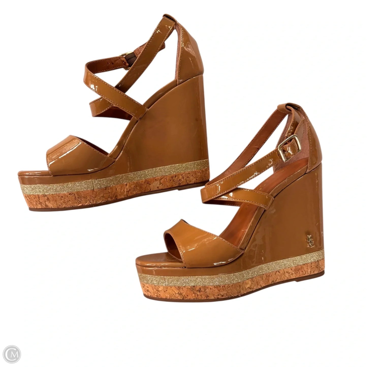 Sandals Heels Wedge By Kurt Geiger London In Brown, Size: 5.5
