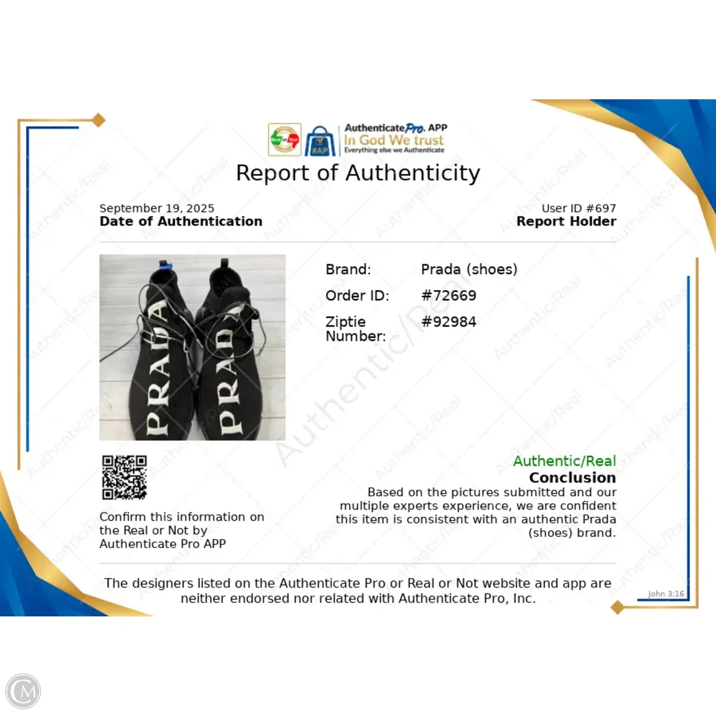 Shoes Luxury Designer By Prada In Black & White, Size: 9