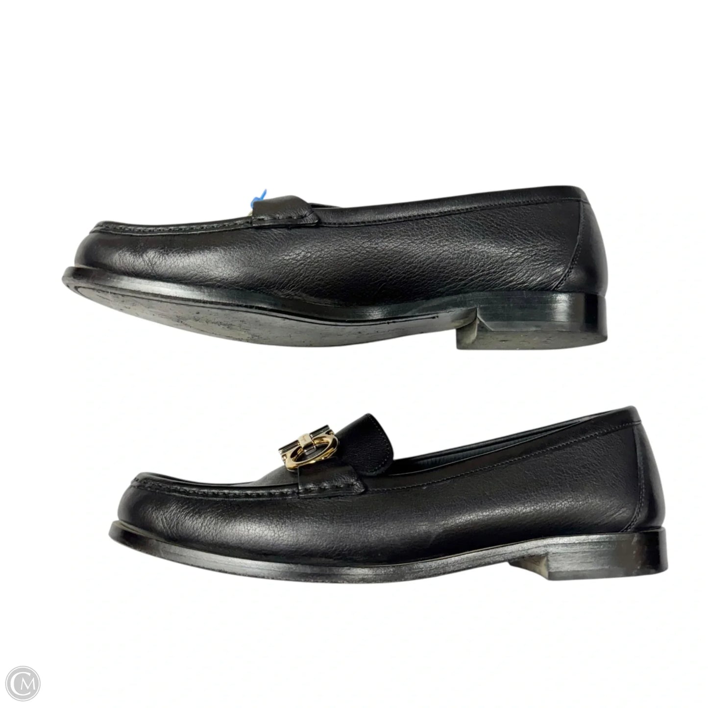 Shoes Luxury Designer By Ferragamo In Black, Size: 9