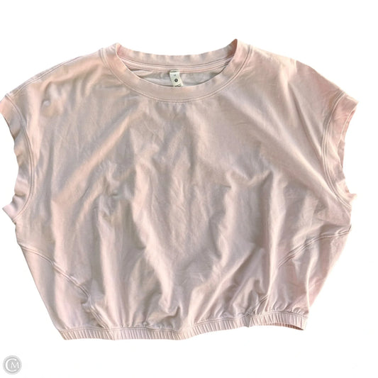Athletic Top Short Sleeve By Lululemon In Pink, Size: M