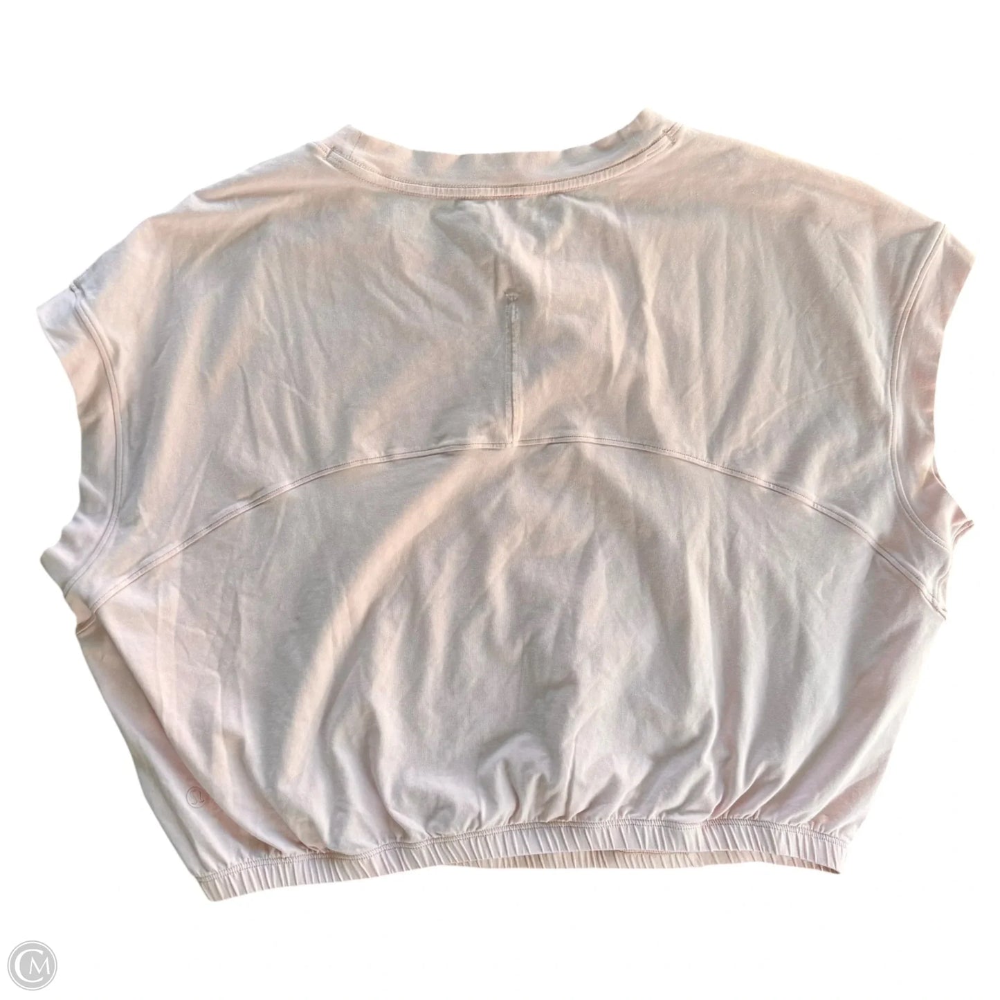 Athletic Top Short Sleeve By Lululemon In Pink, Size: M