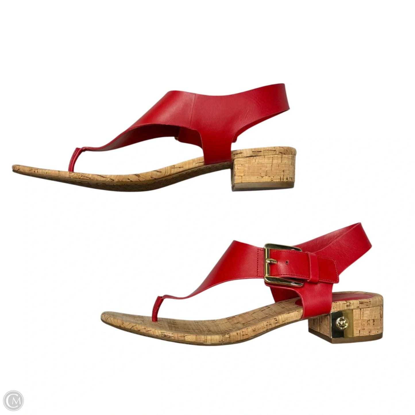Sandals Heels Kitten By Michael By Michael Kors In Red, Size: 9.5