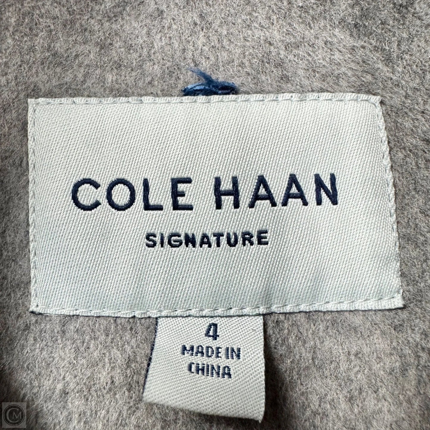 Coat Wool By Cole-haan In Grey, Size: S