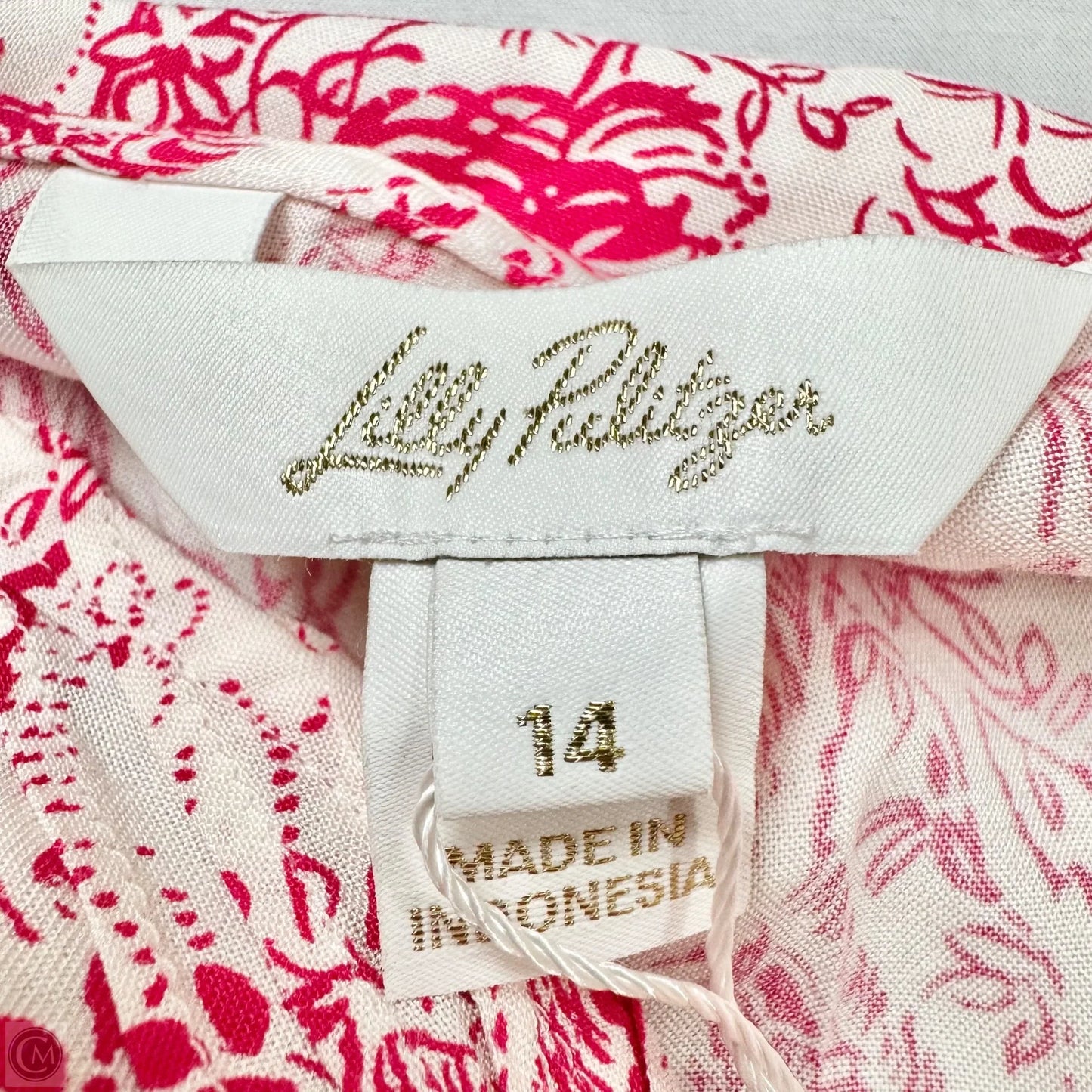 Tunic Designer By Lilly Pulitzer In Pink & White, Size: XL
