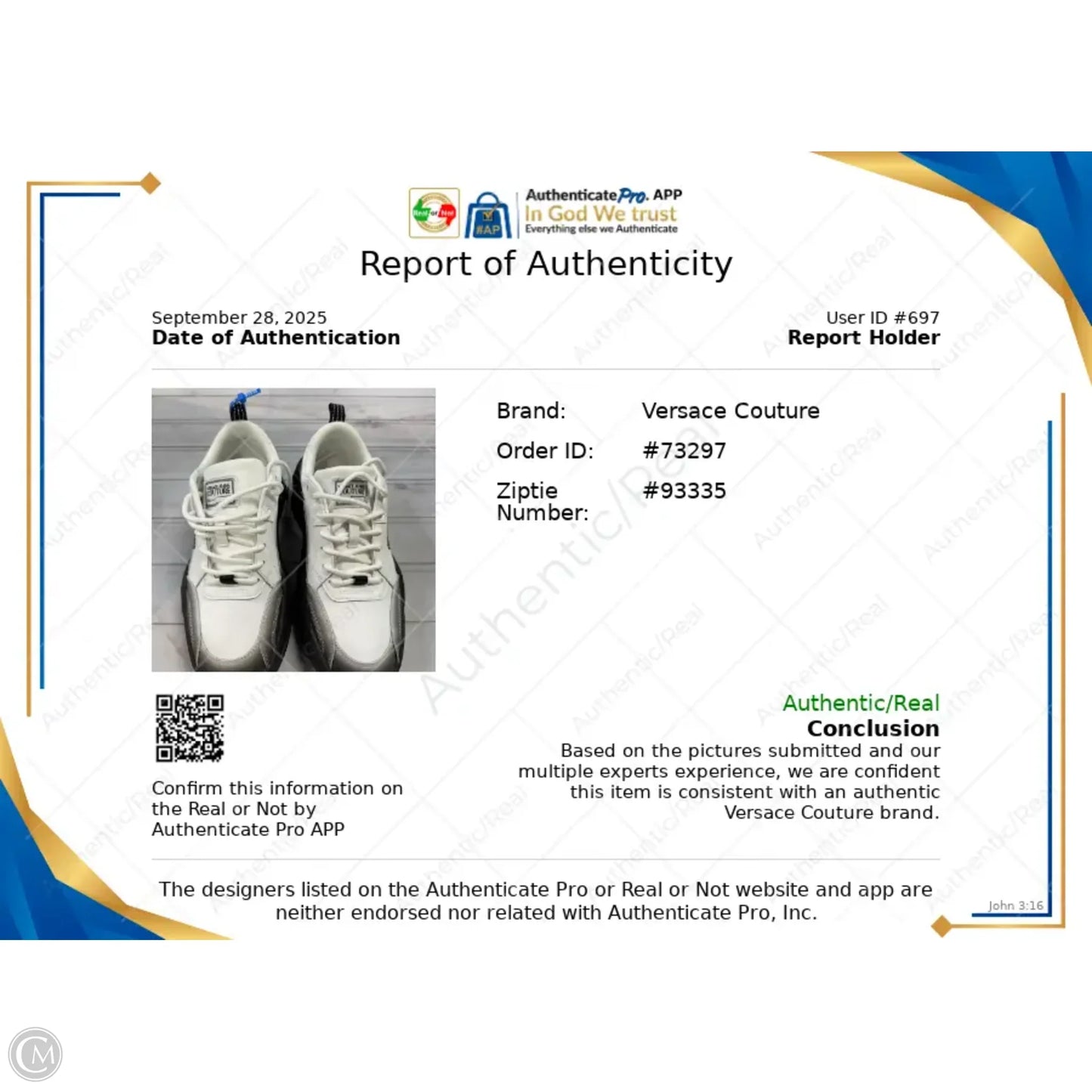 Shoes Luxury Designer By Versace In Black & White, Size: 8.5