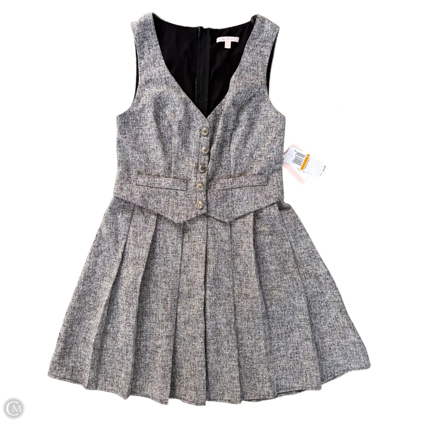 Dress Casual Short By City Studio In Grey, Size: S