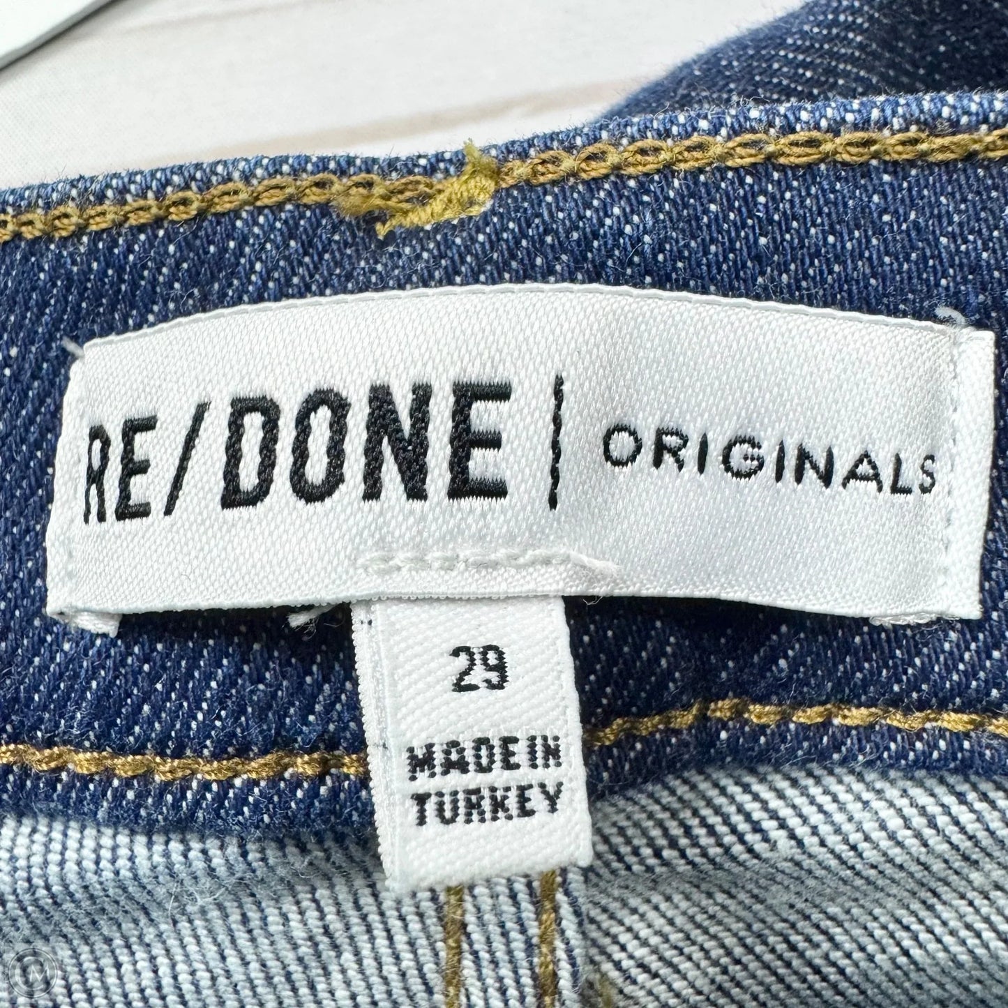 Jeans Straight By Re/Done In Blue Denim, Size: 8