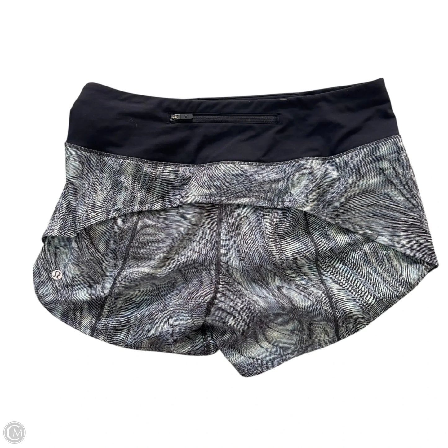 Athletic Shorts By Lululemon In Black & Green, Size: M