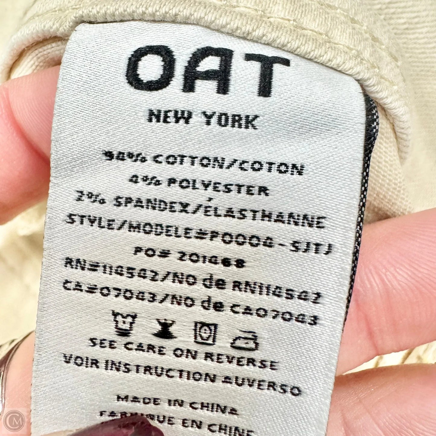 Pants Wide Leg By Oat In Cream, Size: 10