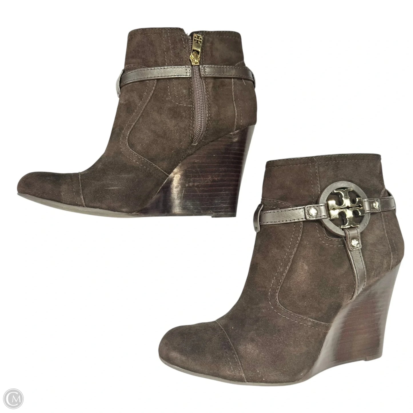Boots Designer By Tory Burch In Brown, Size: 10