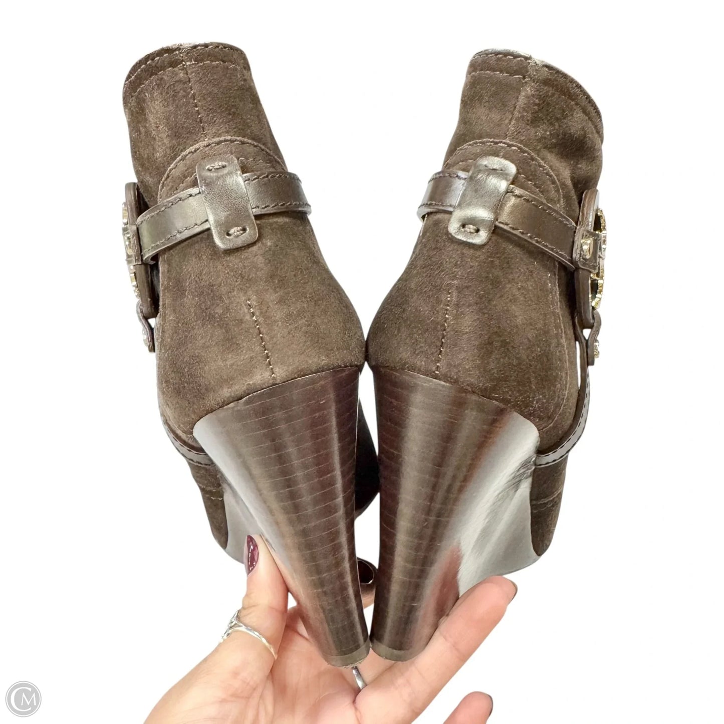 Boots Designer By Tory Burch In Brown, Size: 10