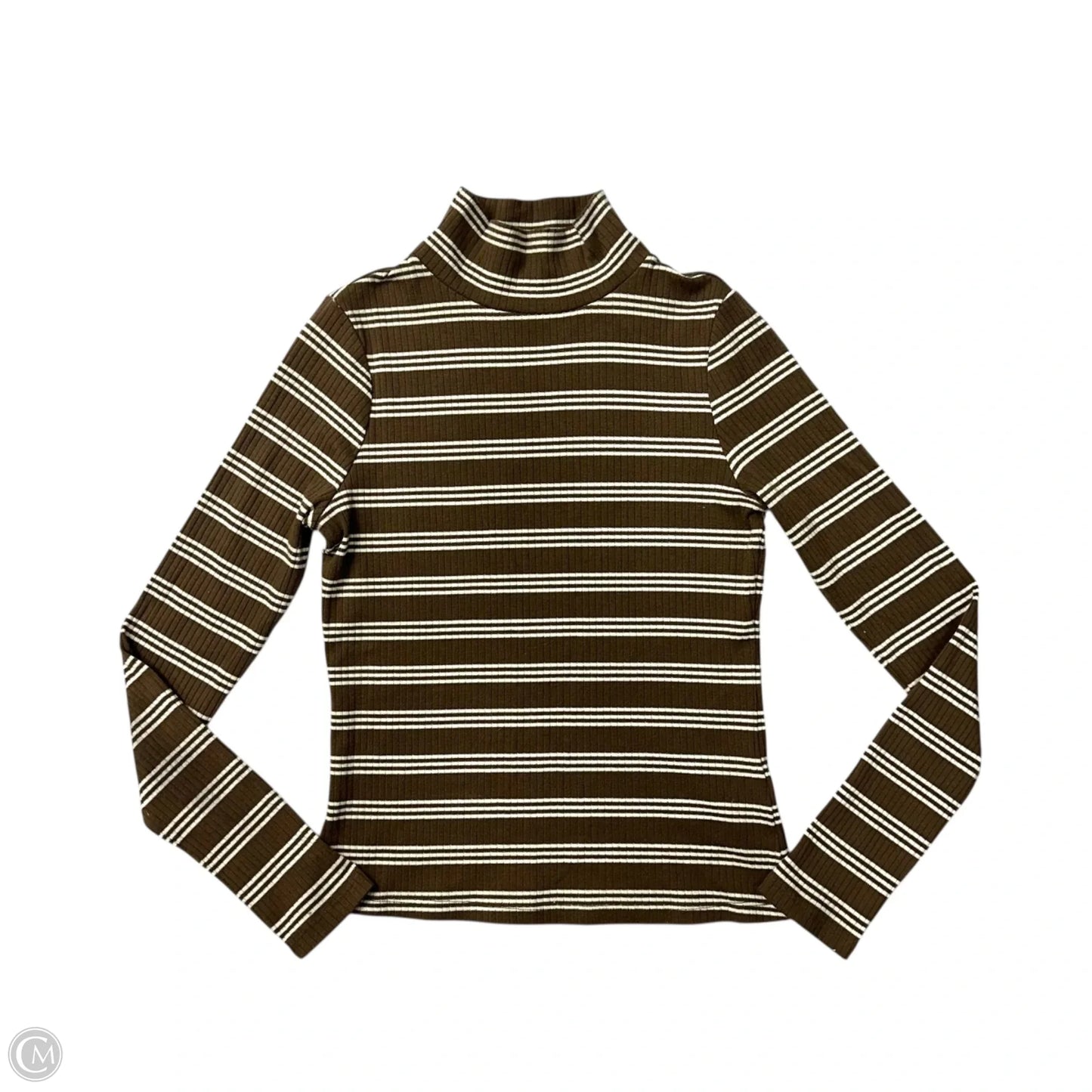 Top Long Sleeve By Maeve In Striped Pattern, Size: S