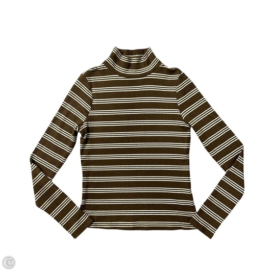 Top Long Sleeve By Maeve In Striped Pattern, Size: S