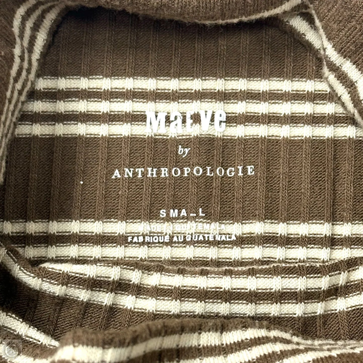 Top Long Sleeve By Maeve In Striped Pattern, Size: S