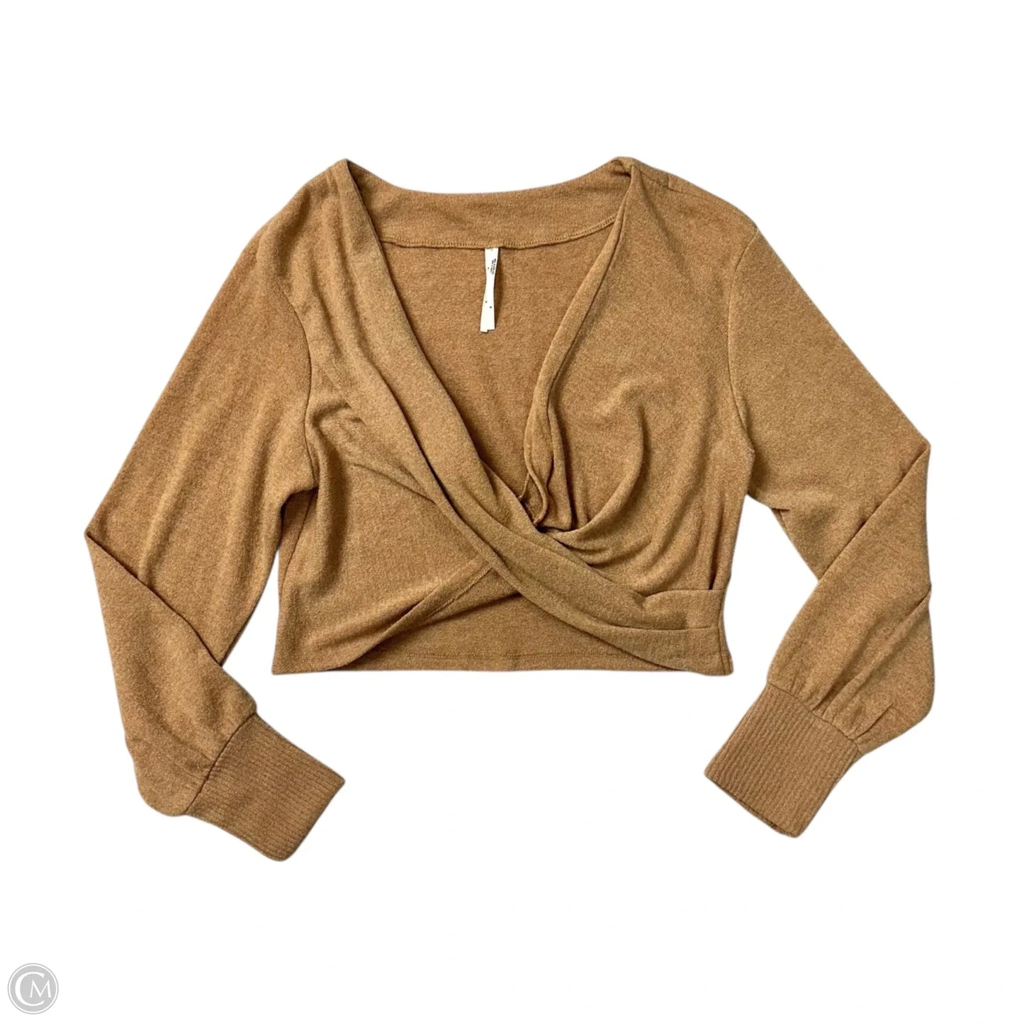 Top Long Sleeve By Anthropologie In Brown, Size: S