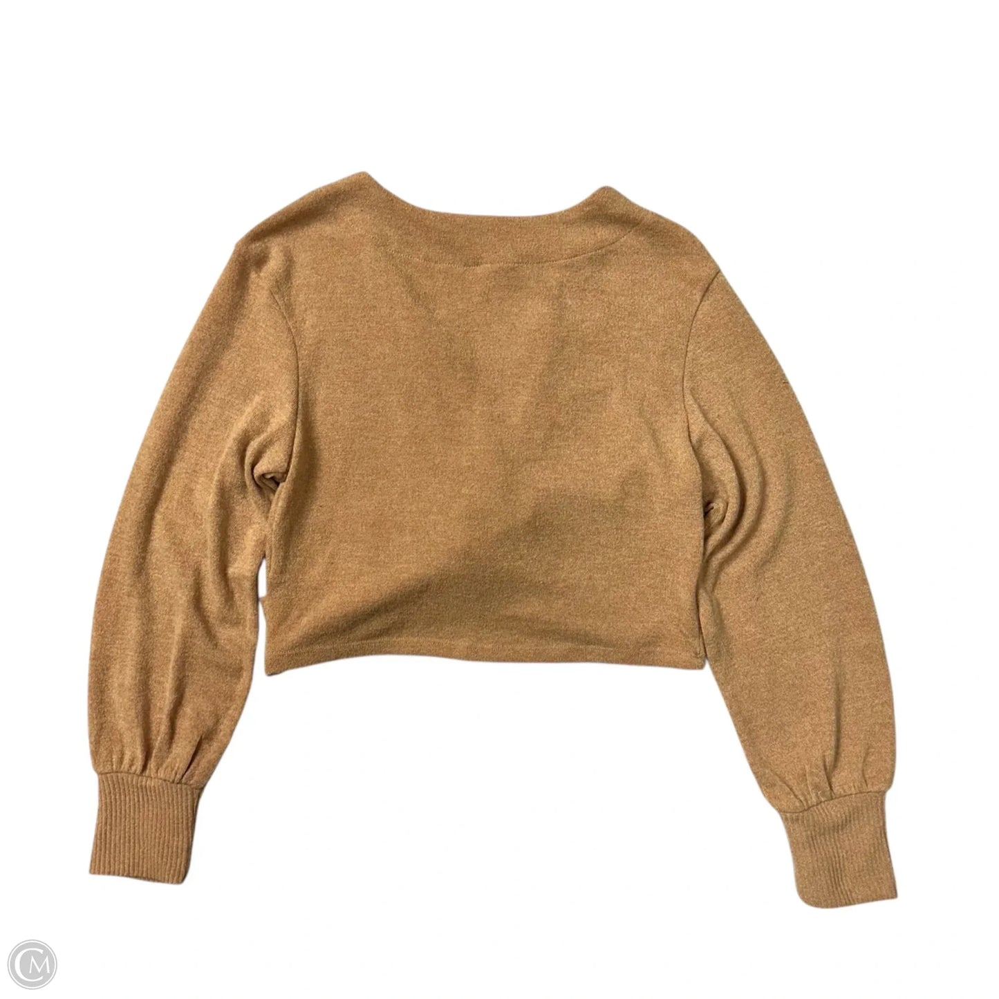 Top Long Sleeve By Anthropologie In Brown, Size: S