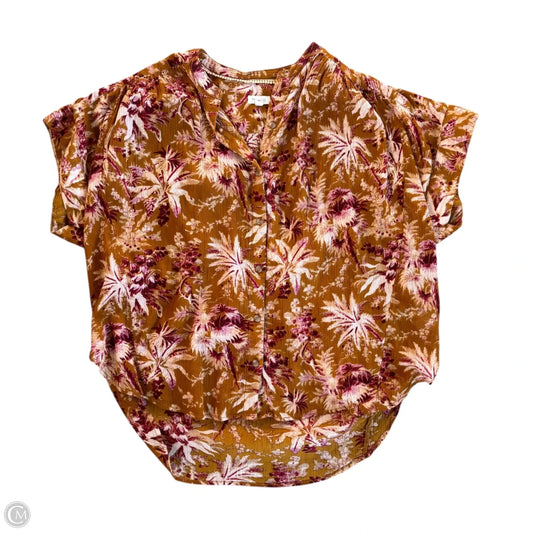 Top Short Sleeve By Pilcro In Floral Print, Size: S/M