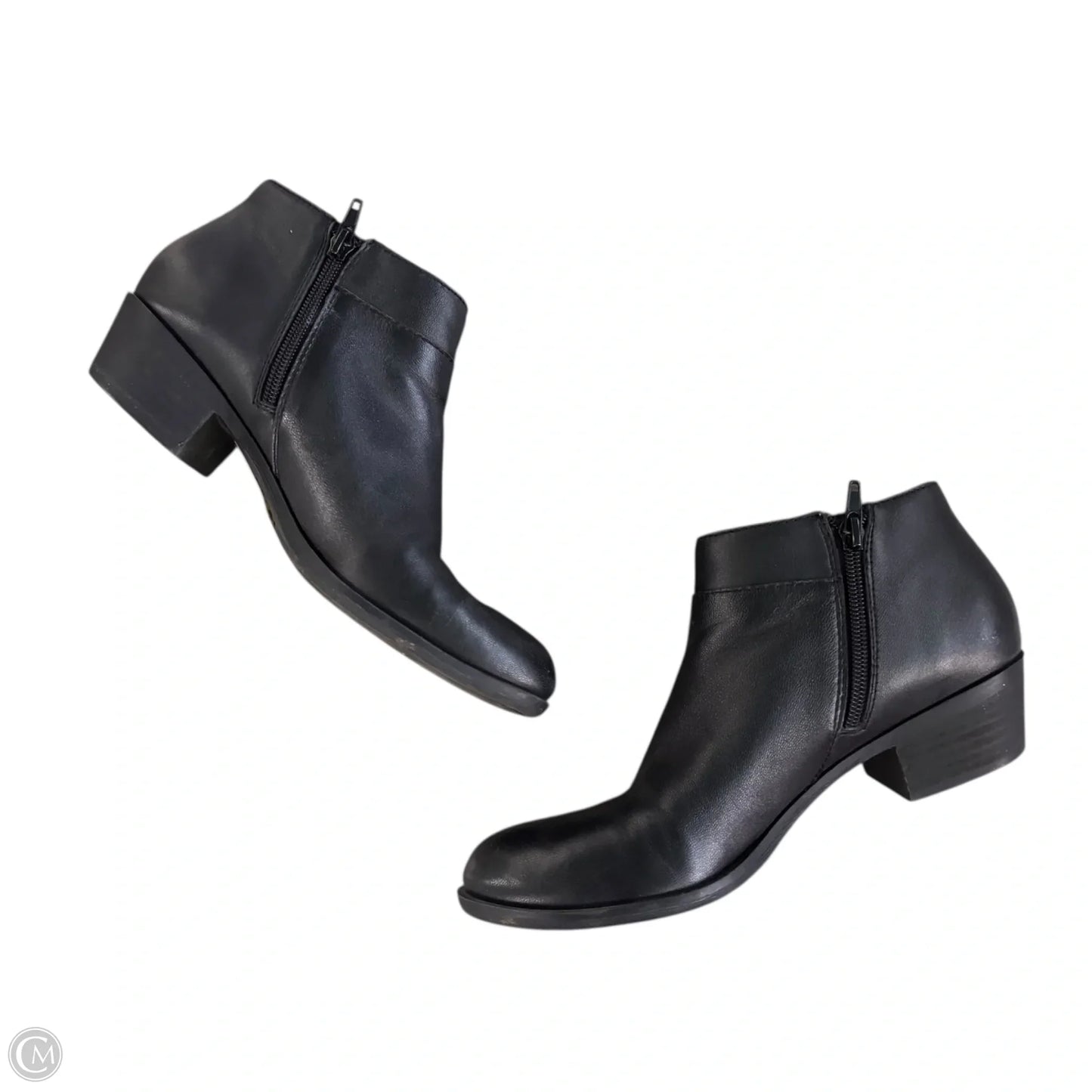 Boots Leather By Lucky Brand In Black, Size: 7.5