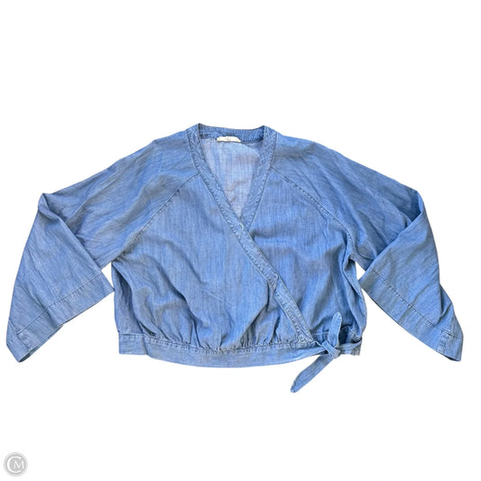 Top Long Sleeve By Madewell In Blue Denim, Size: 3x