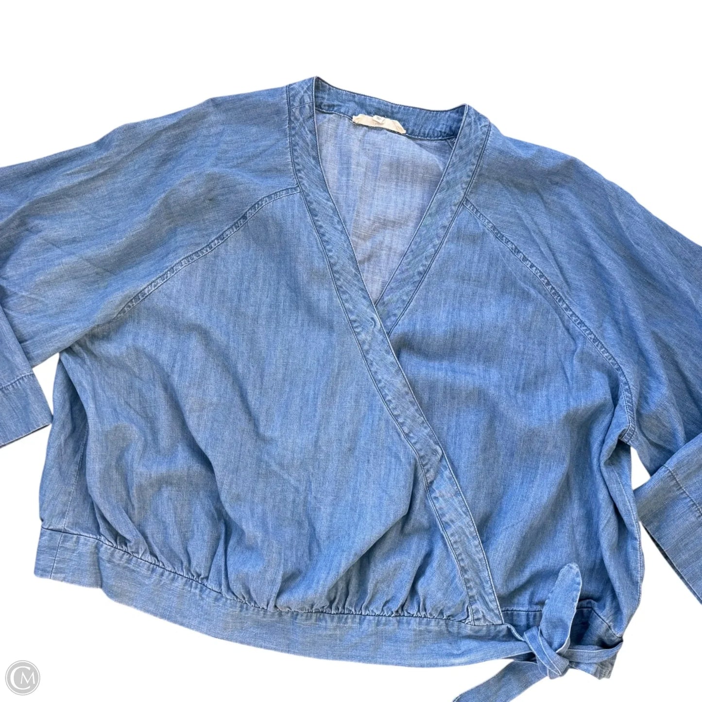 Top Long Sleeve By Madewell In Blue Denim, Size: 3x