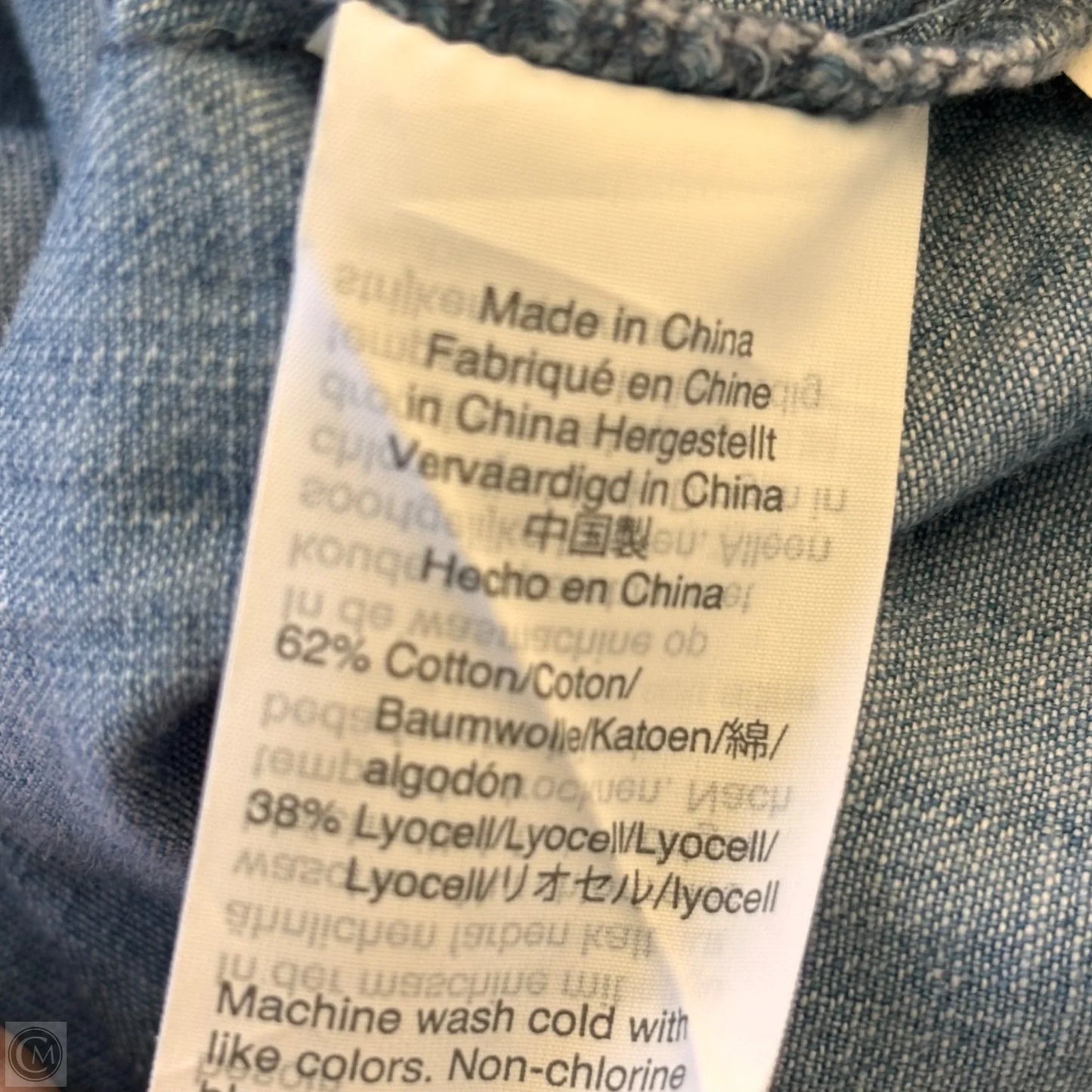 Top Long Sleeve By Madewell In Blue Denim, Size: 3x