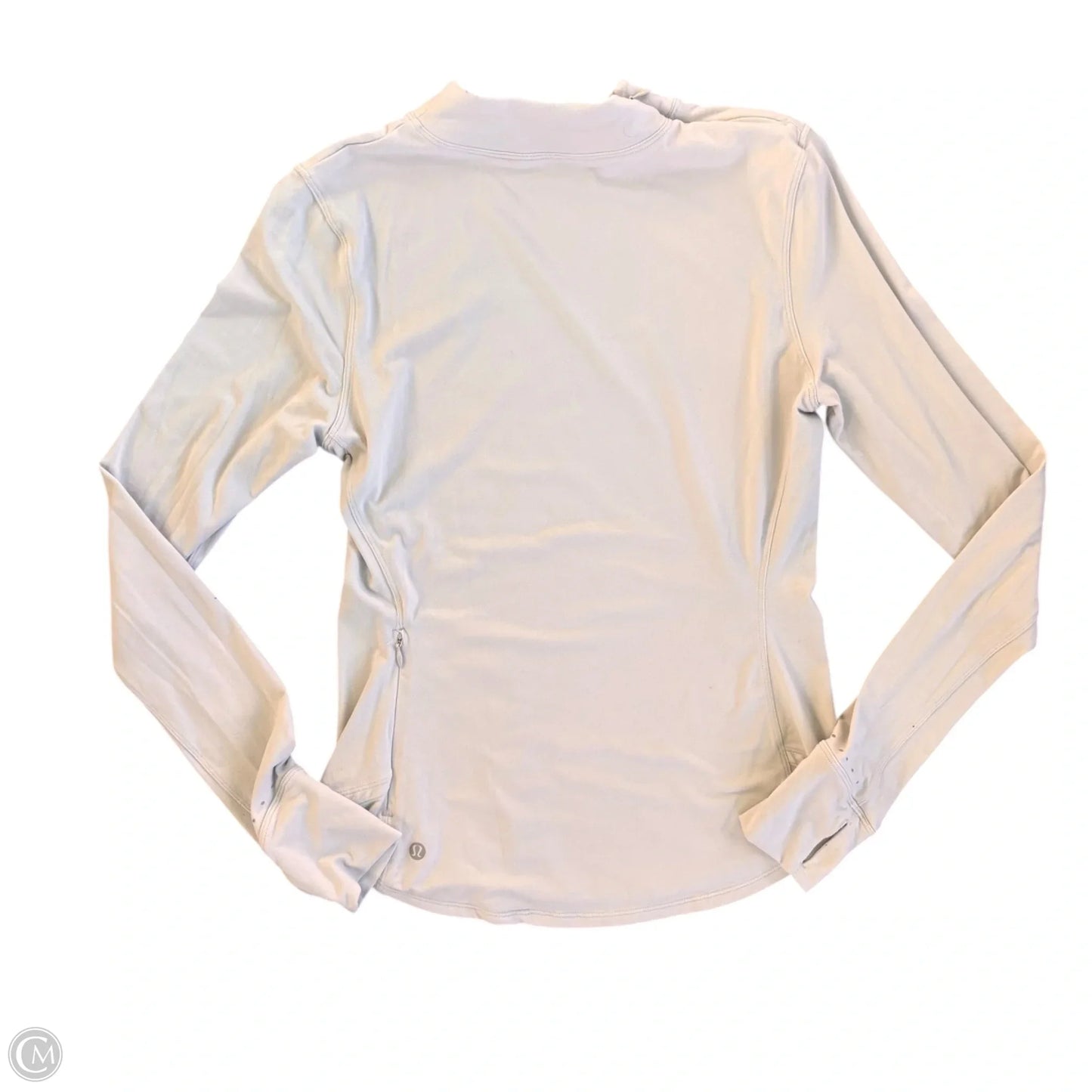 Athletic Top Long Sleeve Crewneck By Lululemon In Grey, Size: S