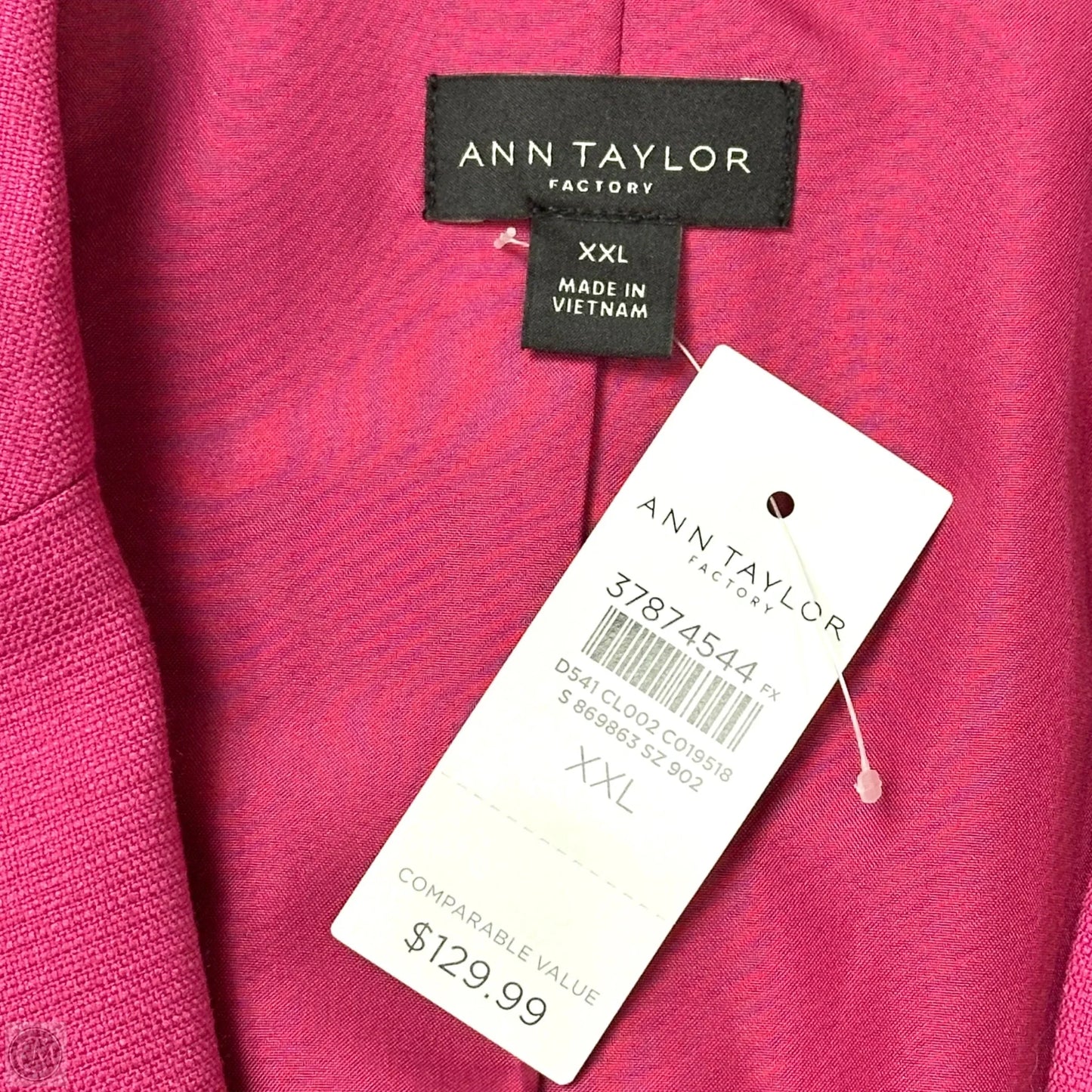 Blazer By Ann Taylor In Purple, Size: Xxl