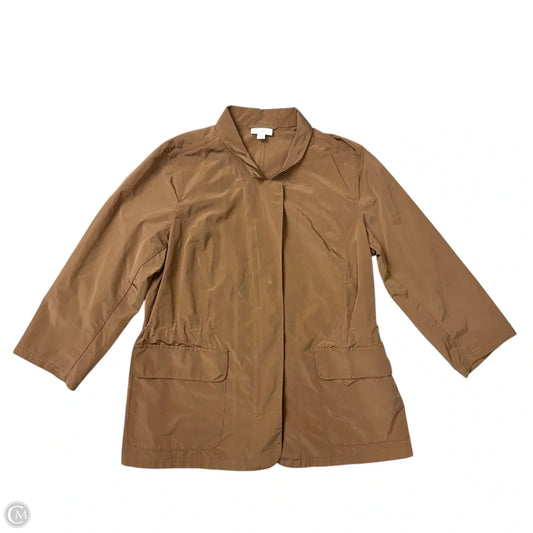 Jacket Windbreaker By J. Jill In Brown, Size: Mp