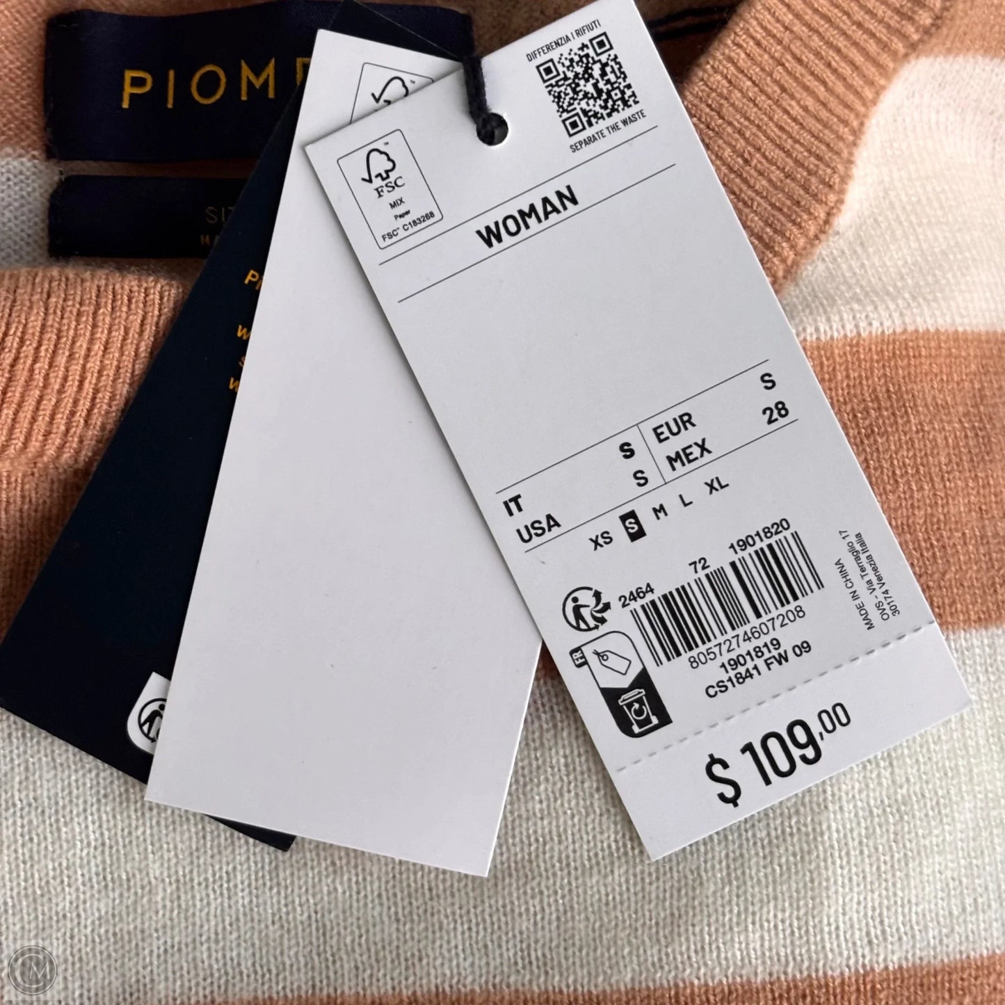 Sweater By Piombo In Striped Pattern, Size: S