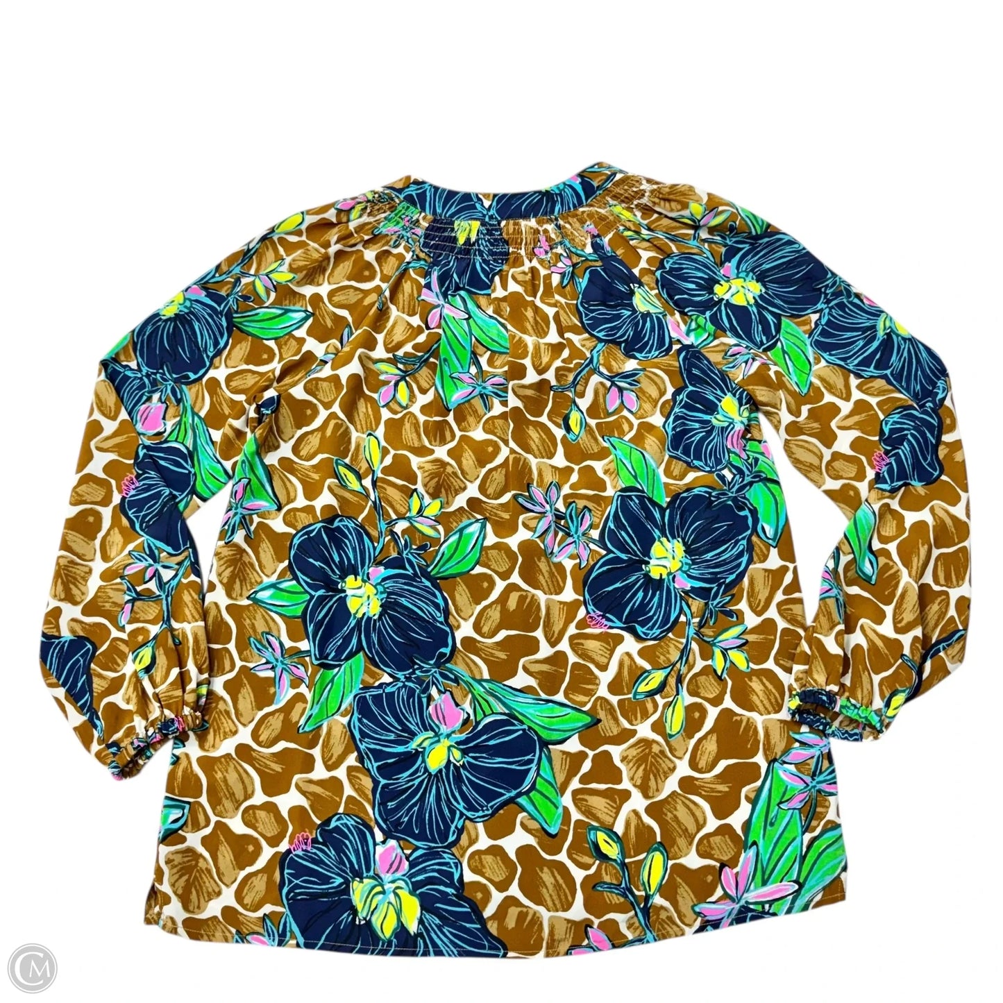 Top Long Sleeve Designer By Lilly Pulitzer In Floral Print, Size: Xs