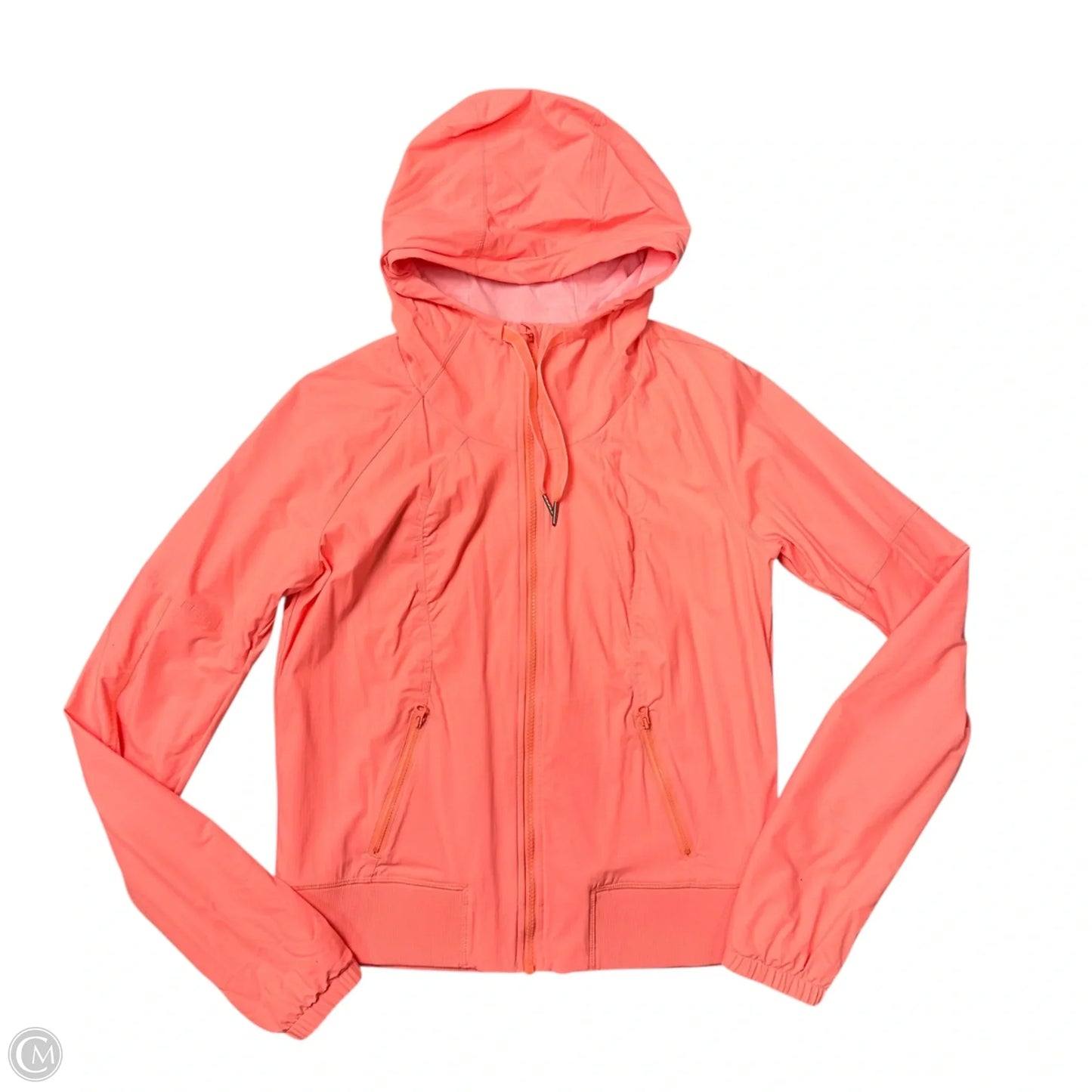 Athletic Jacket By Lululemon In Orange, Size: M