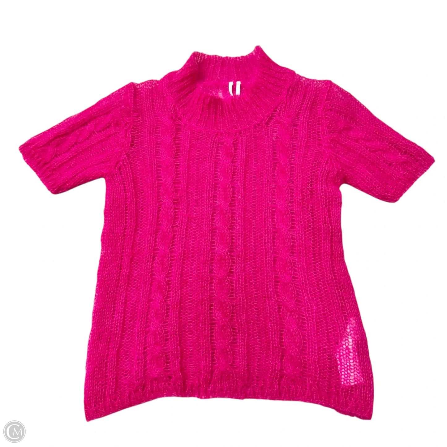 Sweater Short Sleeve By Anthropologie In Pink, Size: S