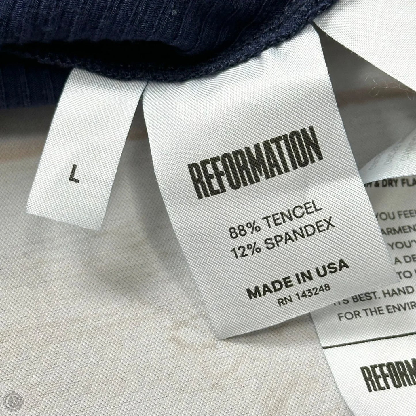 Dress Casual Midi By Reformation In Navy, Size: L