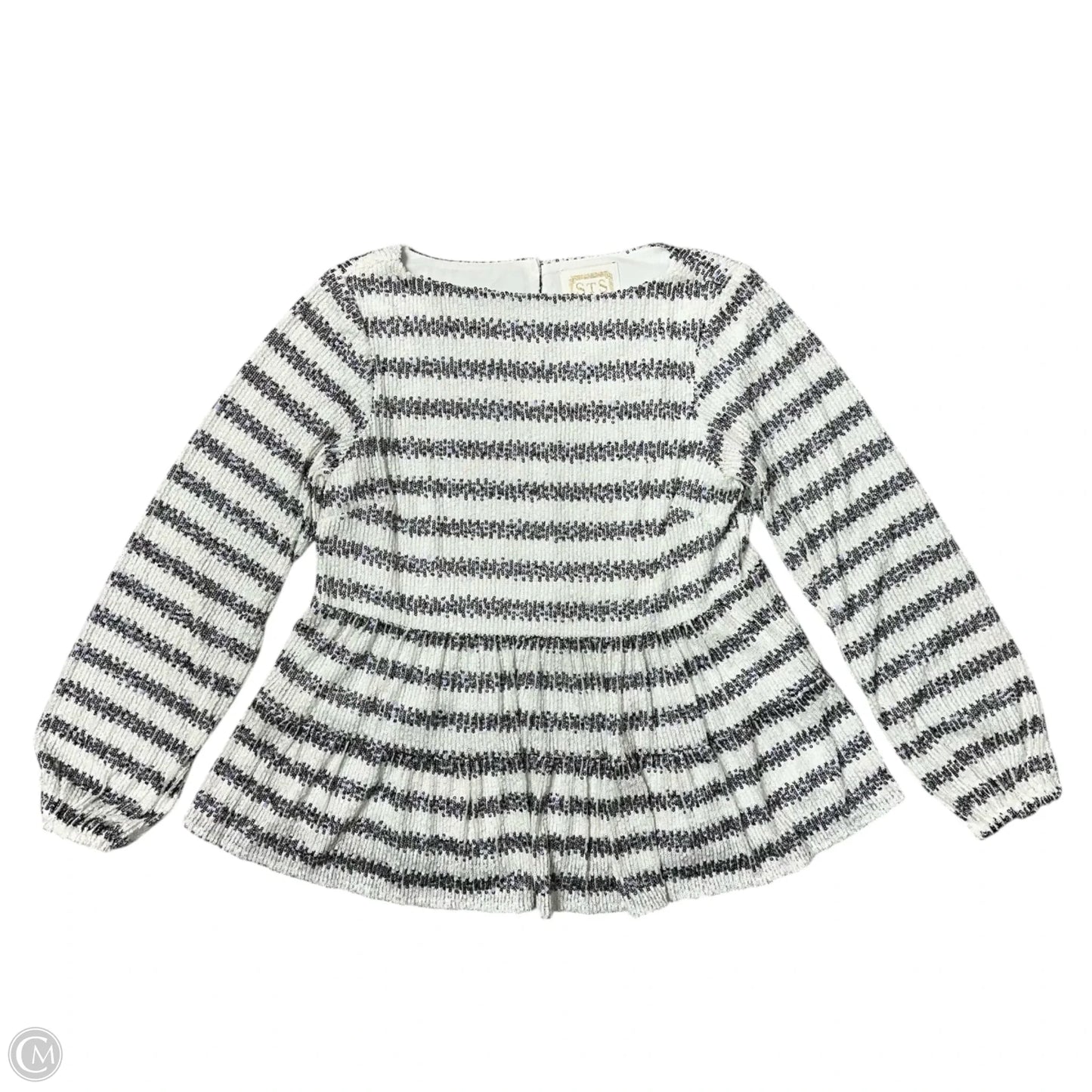 Top Long Sleeve By Sail To Sable In Striped Pattern, Size: Xs