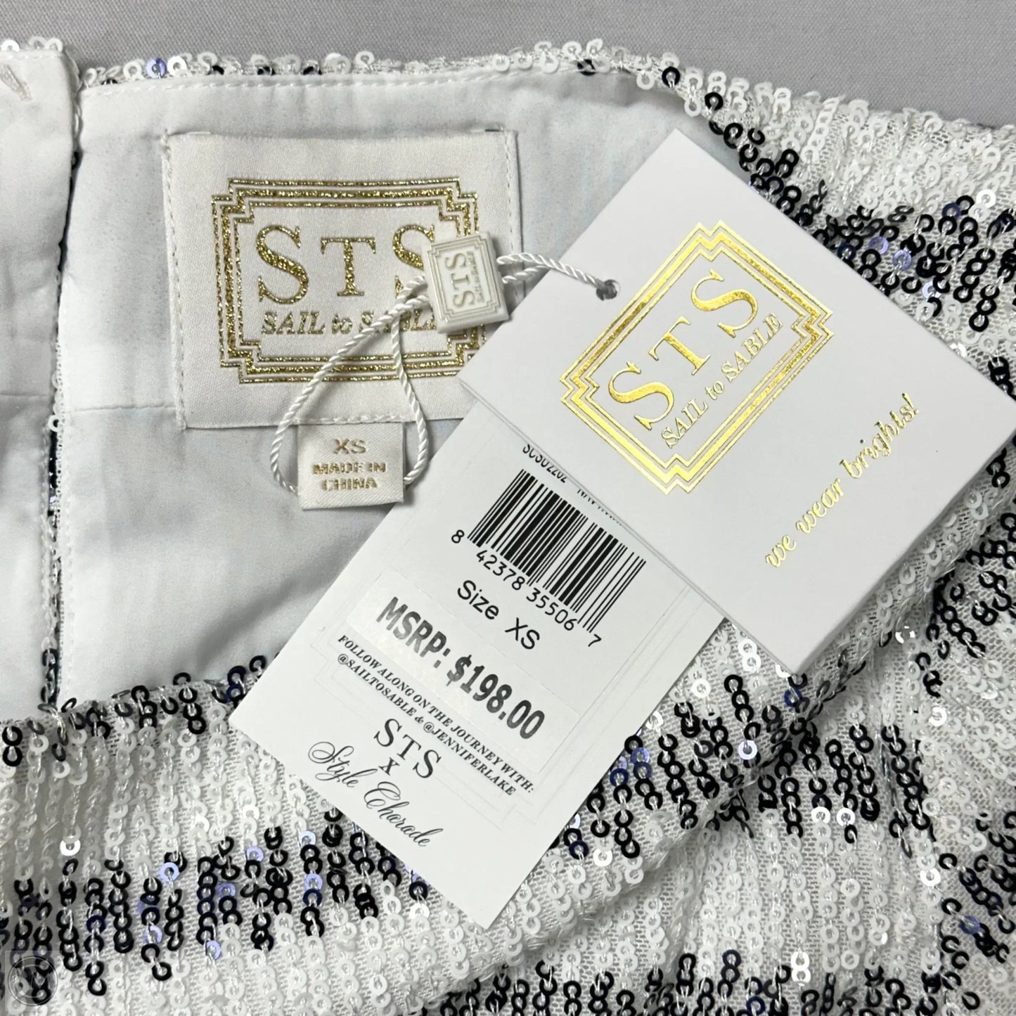 Top Long Sleeve By Sail To Sable In Striped Pattern, Size: Xs