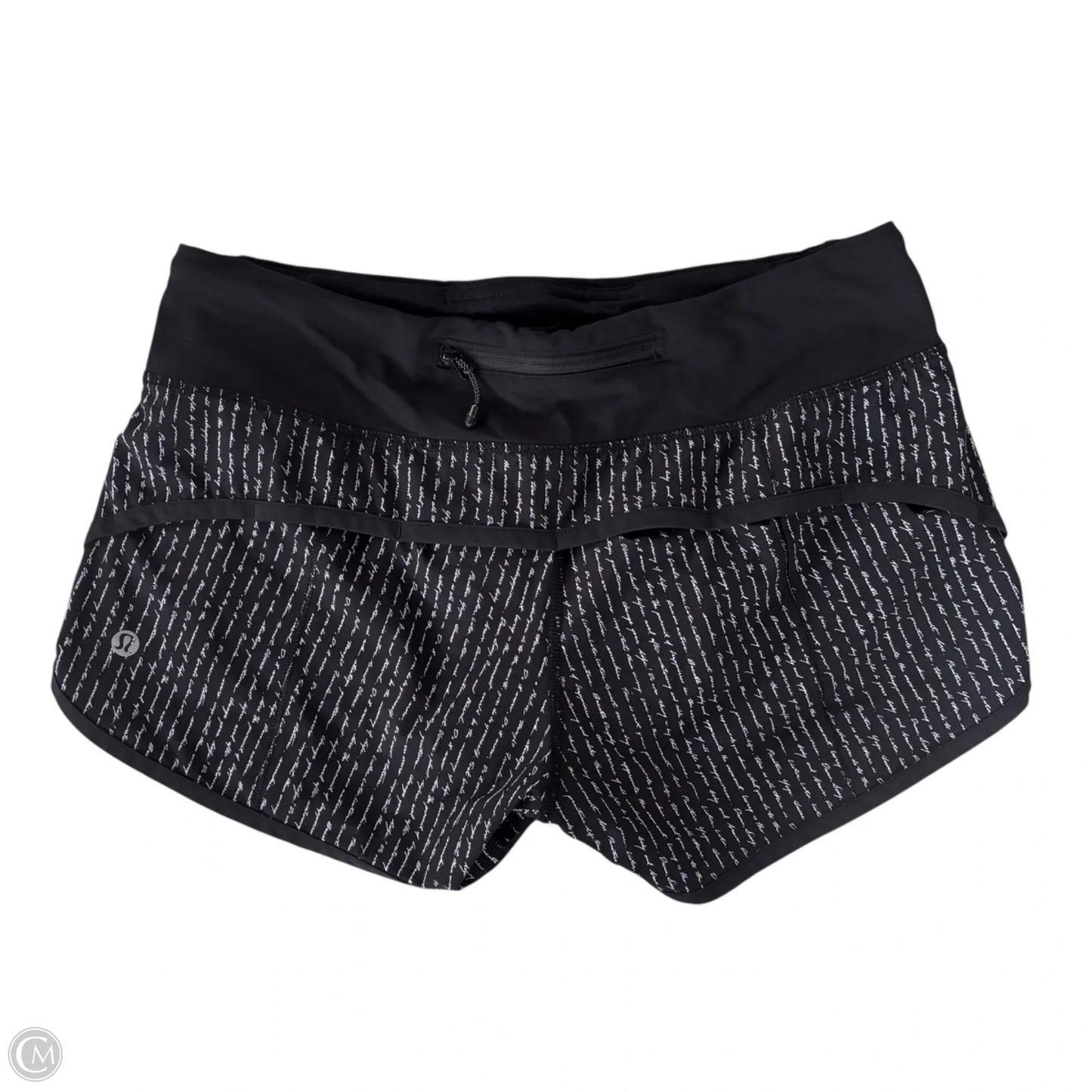 Athletic Shorts By Lululemon In Black & White, Size: S