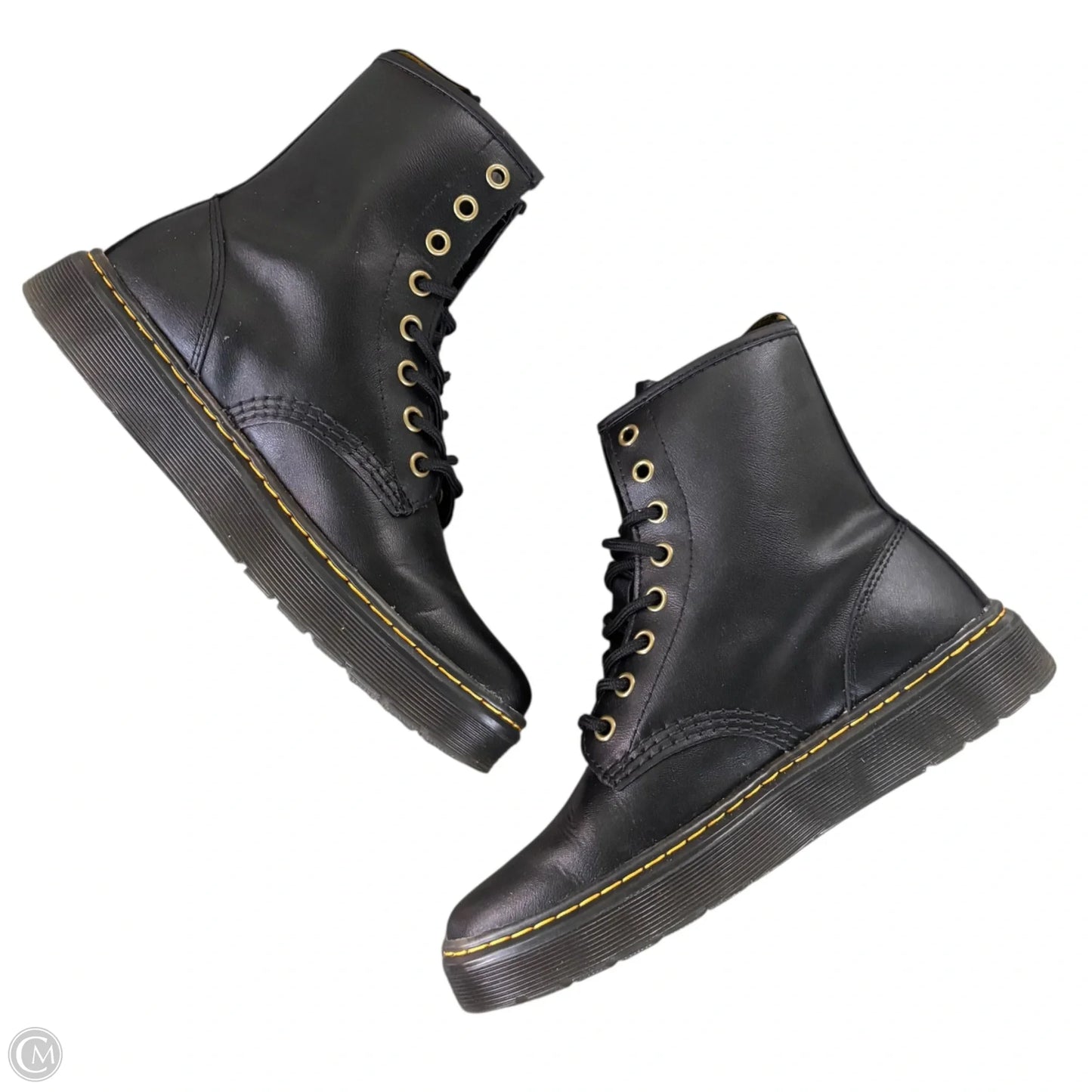 Boots Leather By Dr Martens In Black, Size: 7