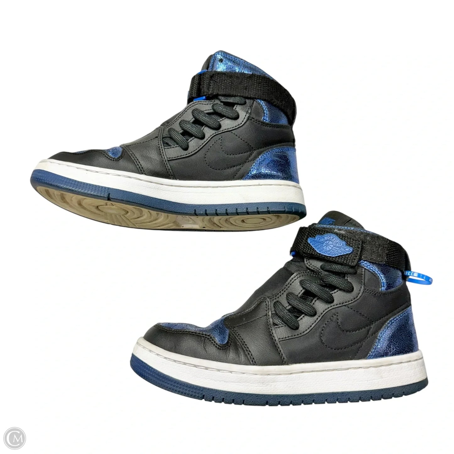 Shoes Luxury Designer By Jordan In Black & Blue, Size: 7