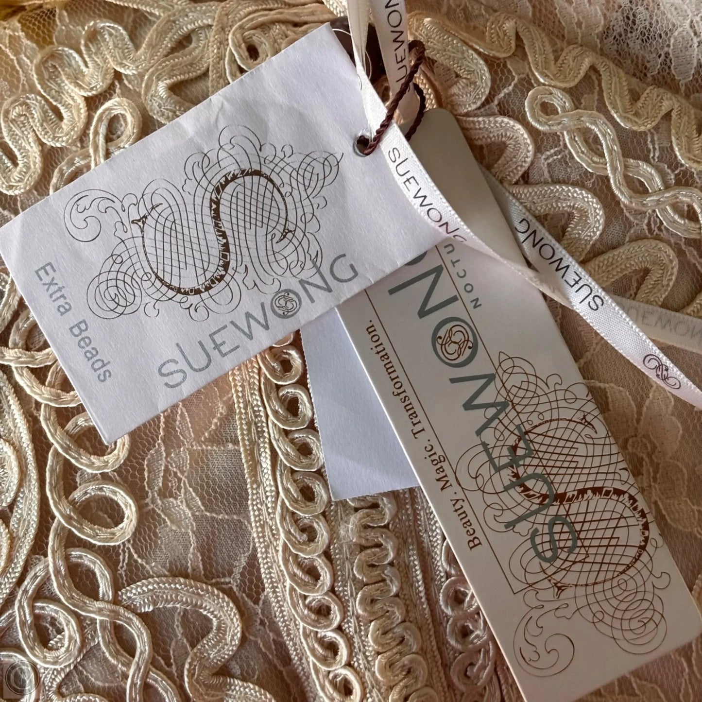 Dress Party Midi By Sue Wong In Beige, Size: M