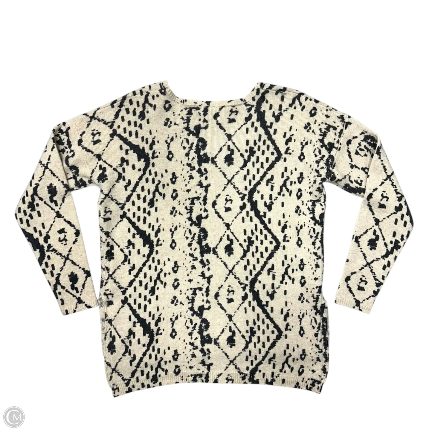 Sweater Cashmere By Anthropologie In Black & Tan, Size: S