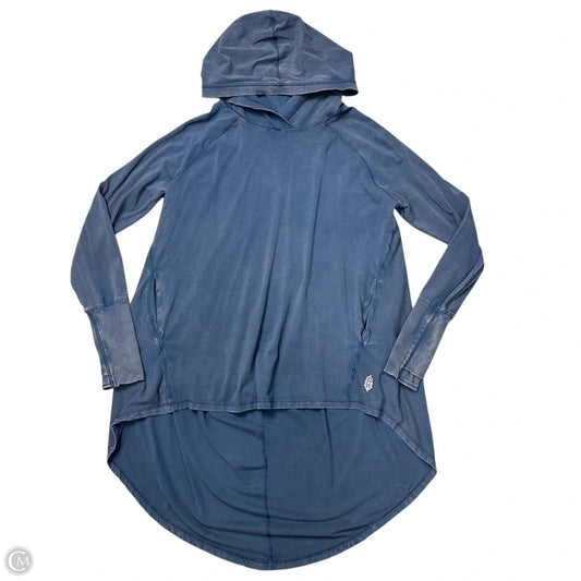 Sweatshirt Hoodie By Free People In Blue, Size: M