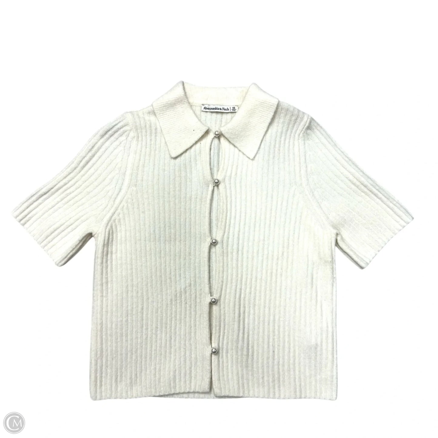 Sweater Short Sleeve By Abercrombie And Fitch In Cream, Size: Xs