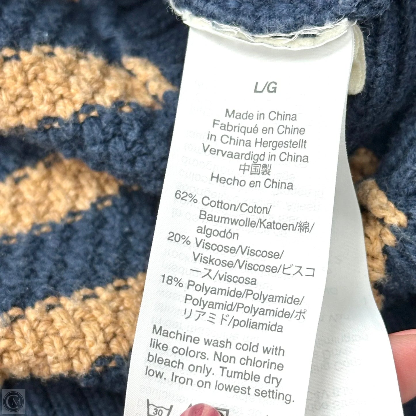 Sweater By Madewell In Striped Pattern, Size: L