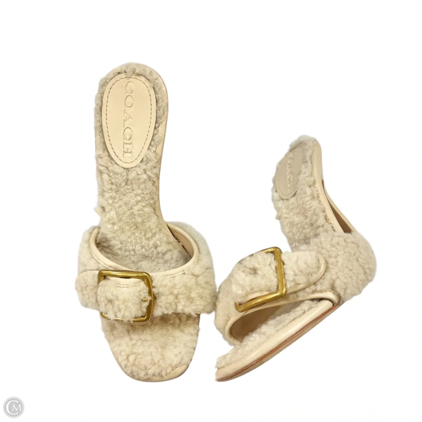 Sandals Designer By Coach In Beige, Size: 7.5