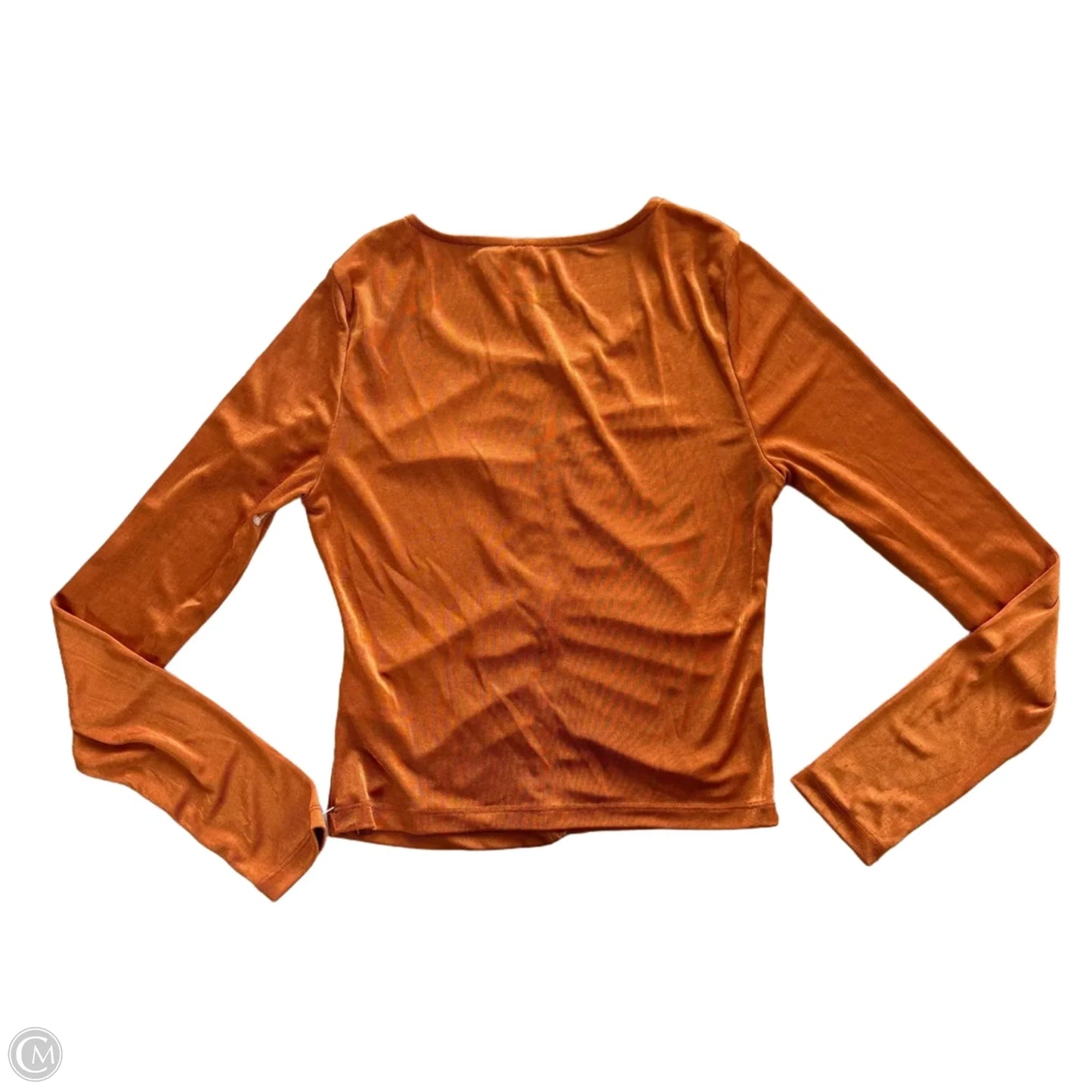 Top Long Sleeve By Anthropologie In Orange, Size: M