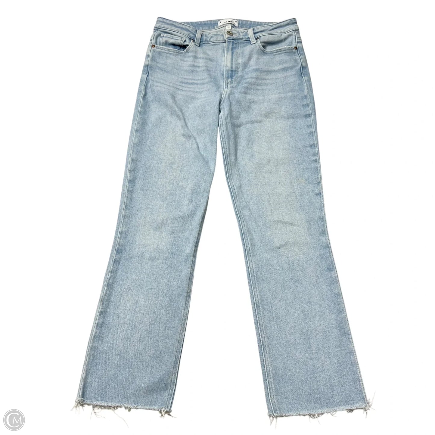 Jeans Straight By Paige In Blue Denim, Size: 6