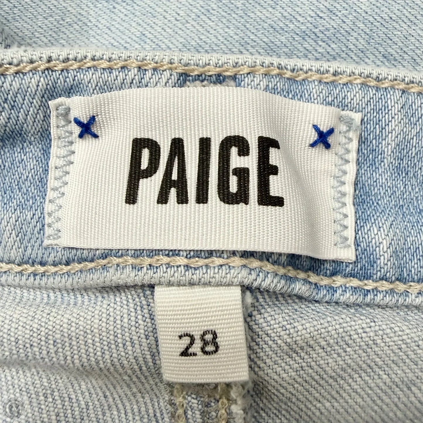 Jeans Straight By Paige In Blue Denim, Size: 6